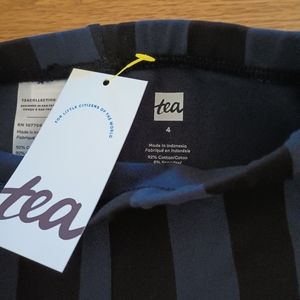 Tea Collection Black and Grey Leggings, 4 years